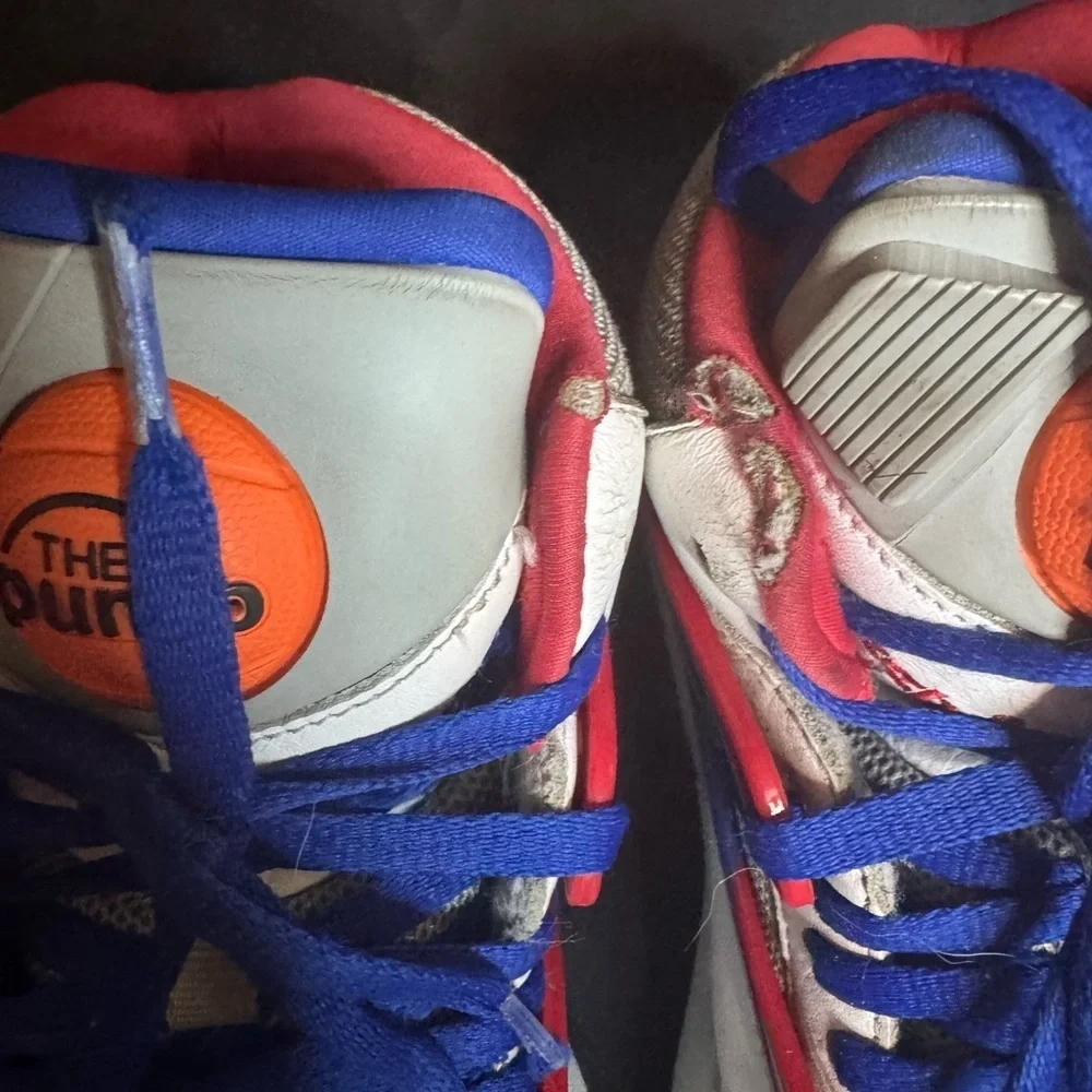 Reebok Kids Sneakers in White, Blue, and Red - Picture 13 of 14